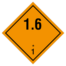 Etikette Gefahrgutklasse 1.6 Ohne Text