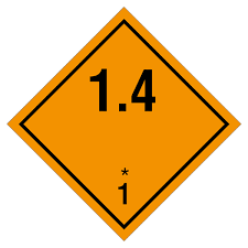 Etikette Gefahrgutklasse 1.4 Ohne Text