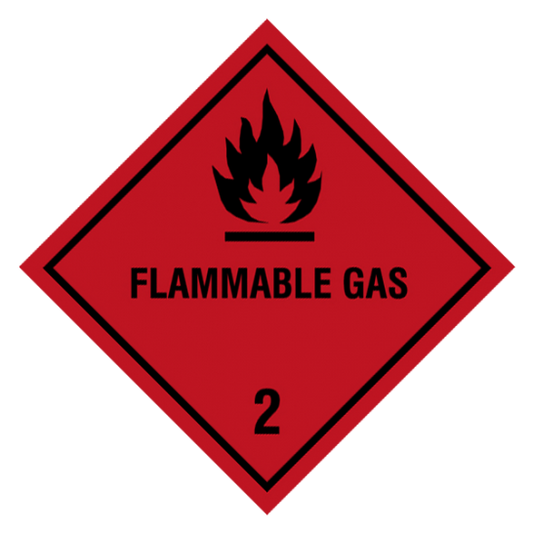 Etikette Gefahrgutklasse 2.1 Gefahrhinweis Flammable Gas/ Brennbares Gas