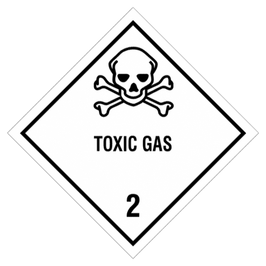 Etikette Gefahrgutklasse 2.3 Gefahrhinweis Toxic Gas/ Giftgas