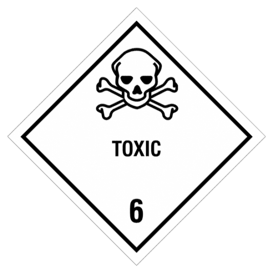 Etikette Gefahrgutklasse 6.1 Gefahrhinweis Toxic/  Giftig