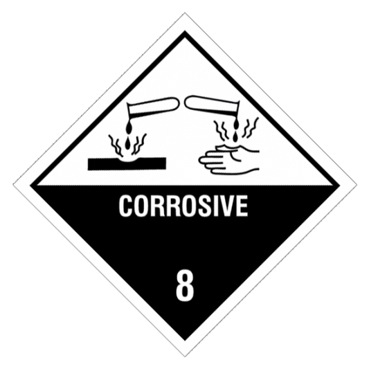 Etikette Gefahrgutklasse 8 Gefahrhinweis Corrosive/ Ätzend