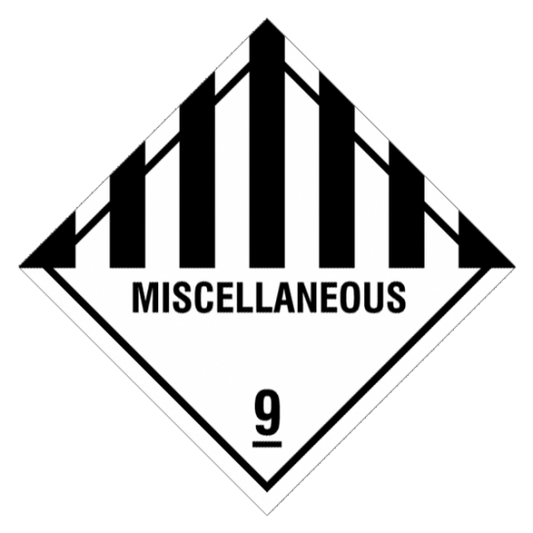 Etikette Gefahrgutklasse 9 Gefahrhinweis Miscellaneous/ Verschiedenes