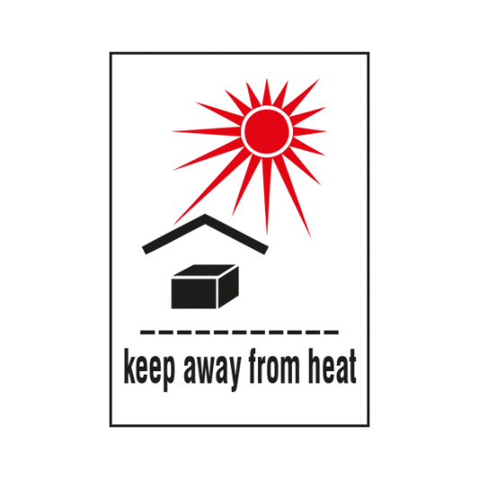 Etikette Keep away from heat